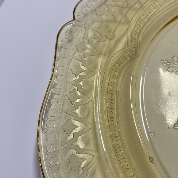 Federal Glass Patrician Spoke Yellow Amber Dinner Plate 11" Depression Glass - Picture 9 of 9